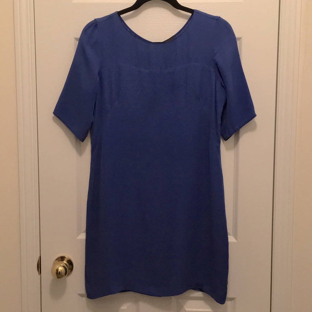 Aritzia Babaton Silk Dress Blue